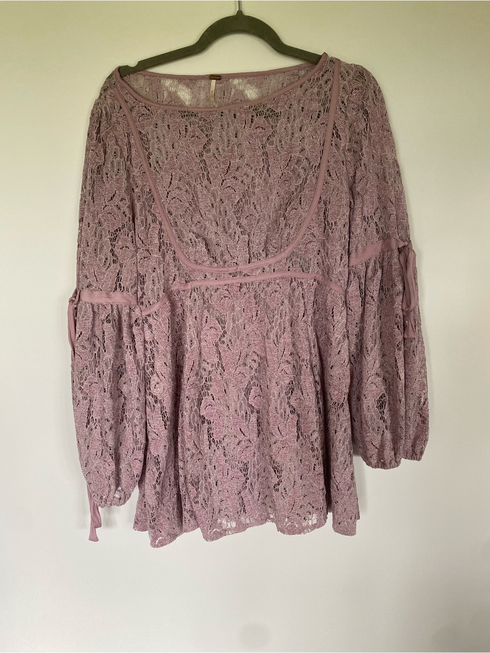 FreePeople Lavender Lace Peasant Tunic Dress